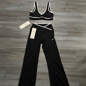 Alo Black Yoga Set Size S